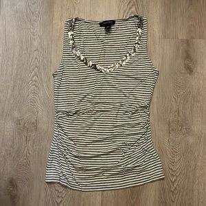 WHBM Striped Sequin Tank Top